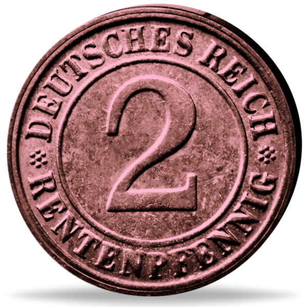 Weimarer Republik, 2 Rentenpfennig 1923 - Münze Vorderseite