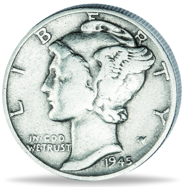 10 US Cent „Mercury Dime“ (1917-1945) Vorderseite