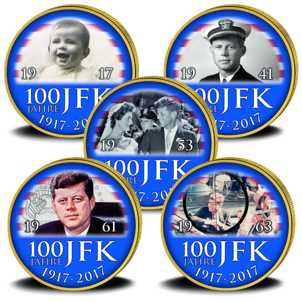 5x1/2 Dollar Kennedy 100 Jahre 2017 - Satz