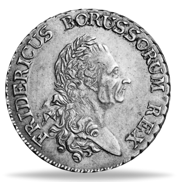 Sterbetaler „König Friedrich der Große“ Silber - Münze Vorderseite