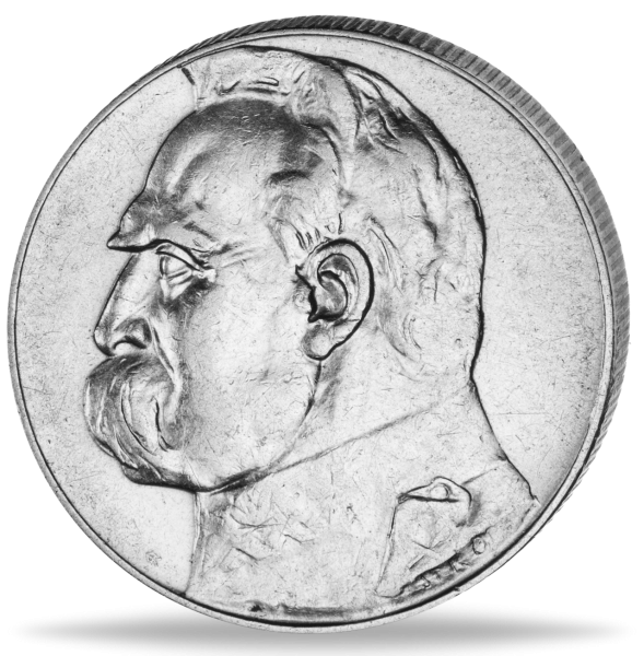 5 Zlotych Józef Pilsudski Vorderseite der Münze_VS