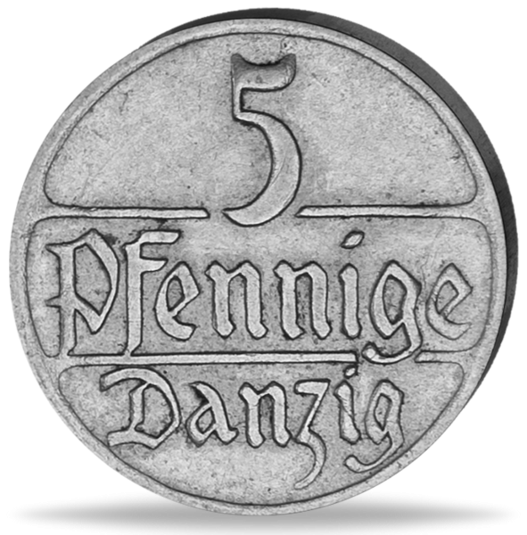 5 Pfennig Danzig - Münze Vorderseite