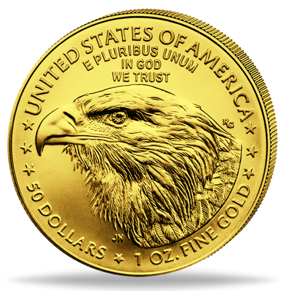 50 US-Dollar 1oz American Eagle - Goldmünze Vorderseite