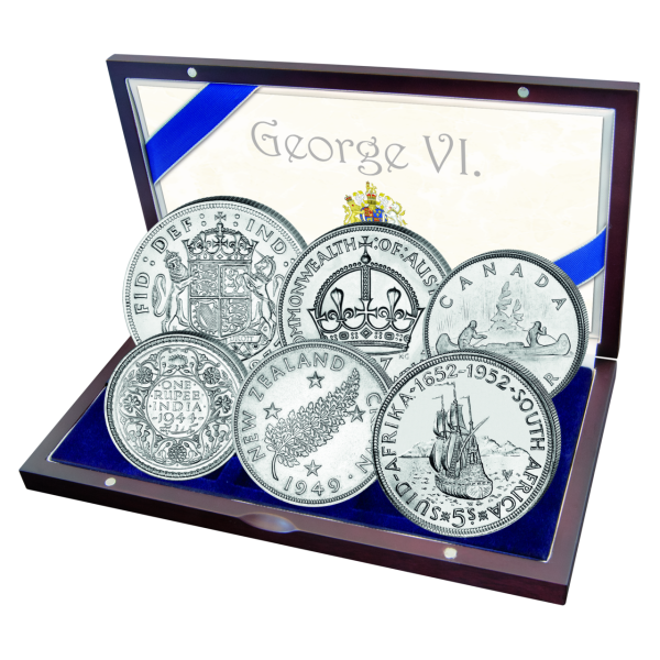 Georg IV. Silber Kollektion Commonwealth - Komplettsatz in Kassette