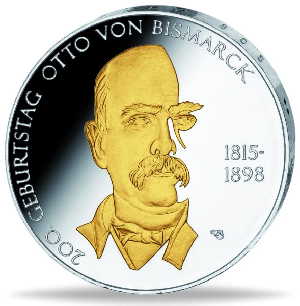 10 E 200.Geb. Bismarck teilv. - Münze Vorderseite