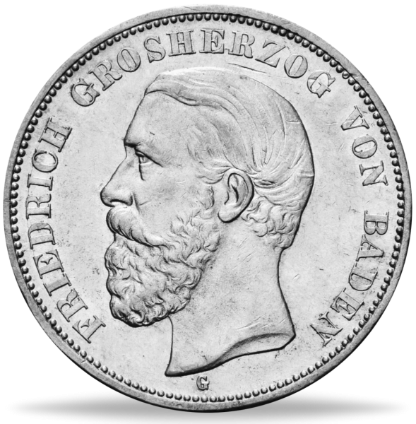 Baden, 5 Mark Großherzog Friedrich I 1899 Gold - Münze Vorderseite