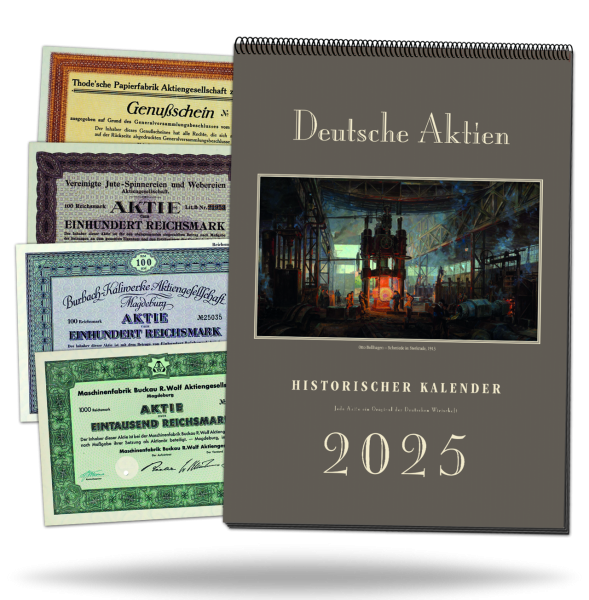 Aktienkalender 2025 - Titel mit Aktien