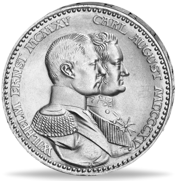 3 Mark 1915, Wilhelm Ernst, 100 J. Großherzogtum - Münze Vorderseite