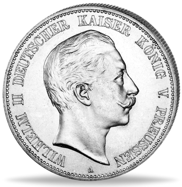 2 Mark Kaiser Wilhelm II. - Vorderseite Münze