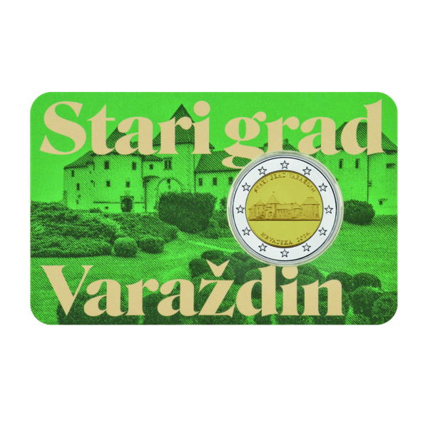 Kroatien, 2 Euro Stadt Varzdin, 2024, bfr. - Münze in Coincard