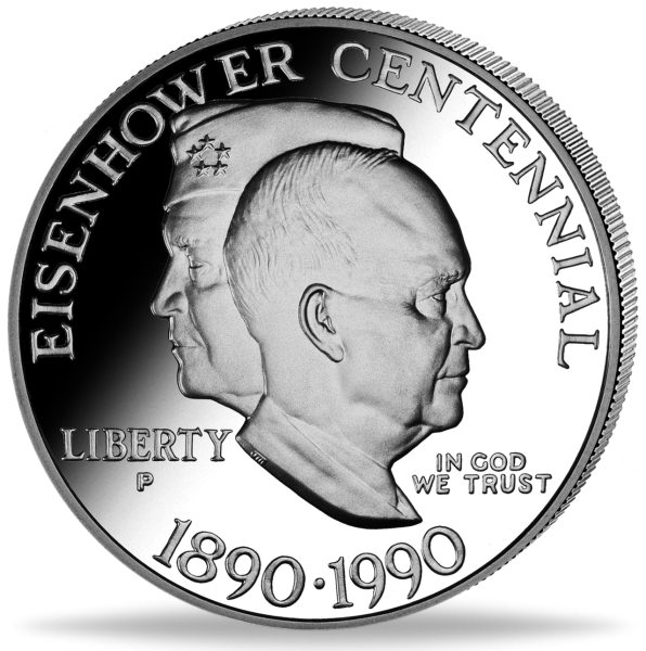 1 US Dollar Dwight D. Eisenhower Silber - Münze Vorderseite