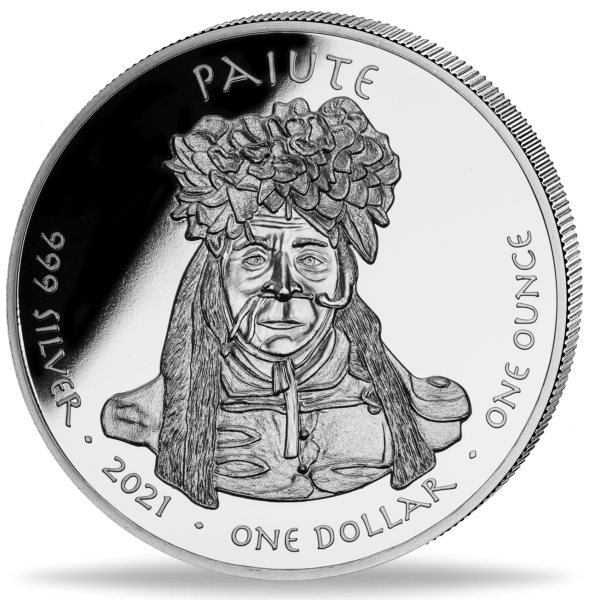 1 Dollar Paiute Utah Vorderseite Münze