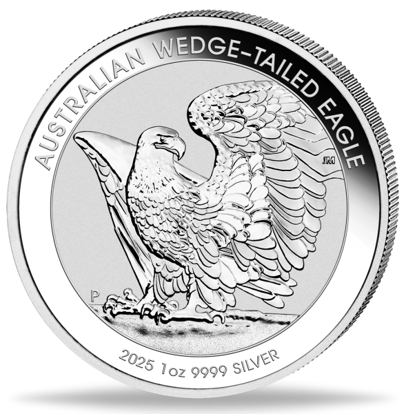 Australien 1 Dollar Keilschwanzadler 1 Unze Silber 2025 - Münze Vorderseite